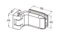 ALS-H2200-PCBR THOOR L NECK GLASS DOOR HINGE - FROM WALL TO GLASS